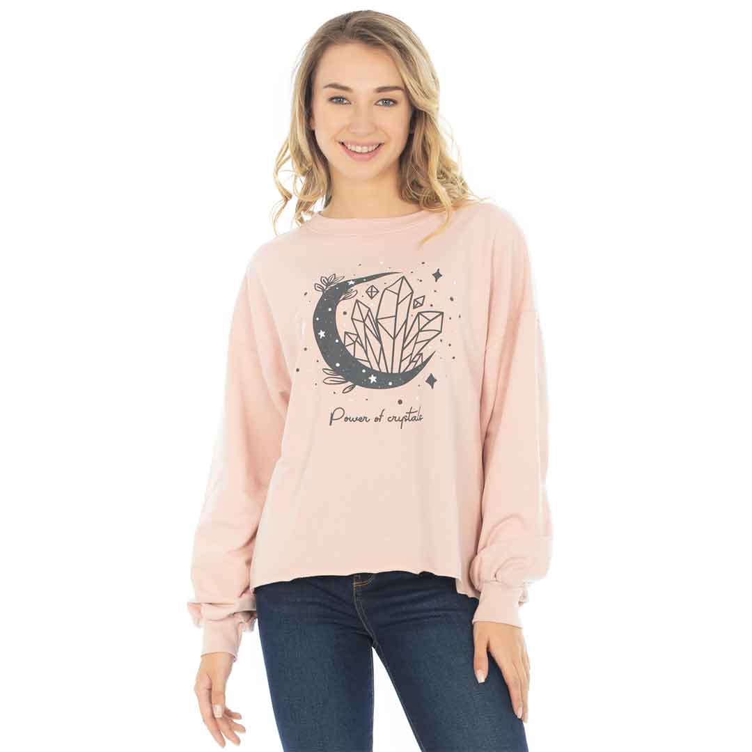 Sudadera Over Manga Globo Para Mujer