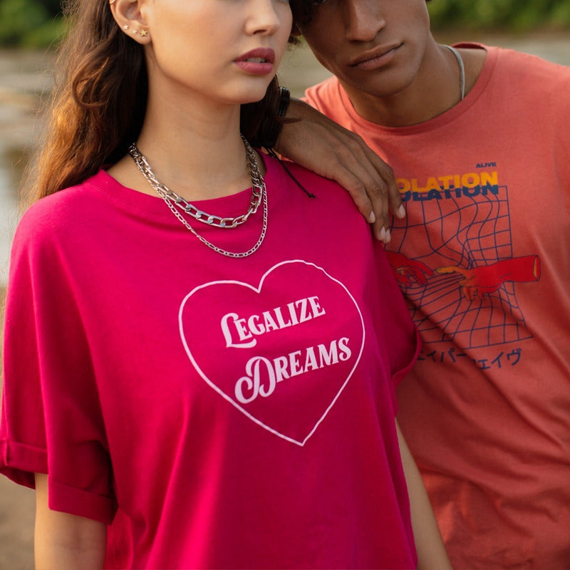 Playera Crop Top Oversize Para Mujer 877tl