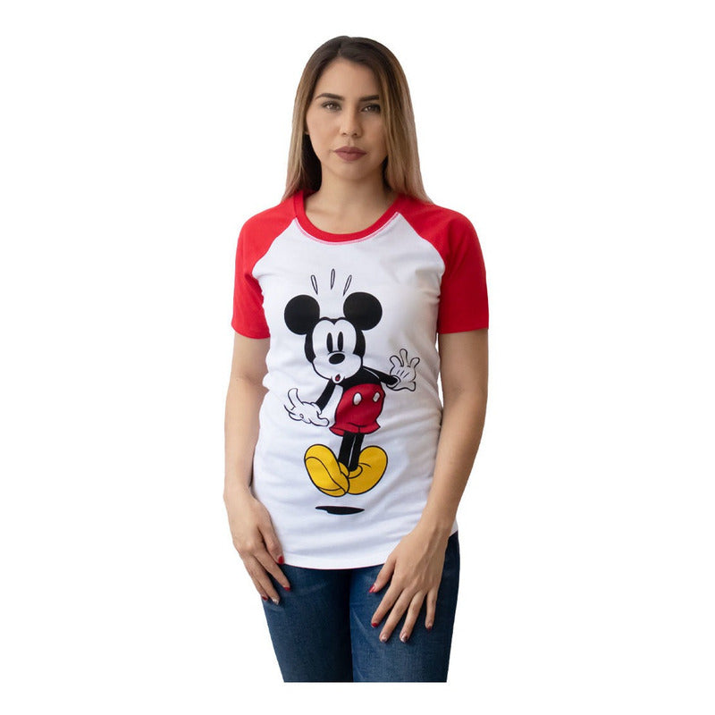 Playera Licencia Mickey Original Pv22 Para Mujer