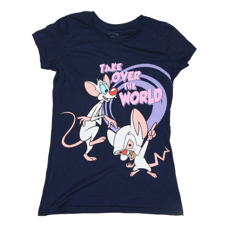 Playera Para Mujer Personajes Retro Pinky Y Cerebro