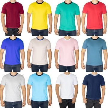 Paquete de 4 Playeras Basicas Lisas Para Hombre - PROMOCIÓN ENVÍO GRATIS