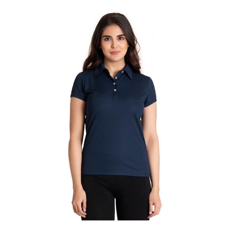 Playera Lisa Basica Cuello Polo Para Mujer