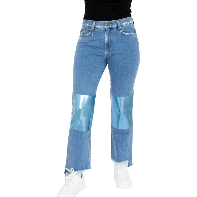 Jeans Pierna Azul Brillo