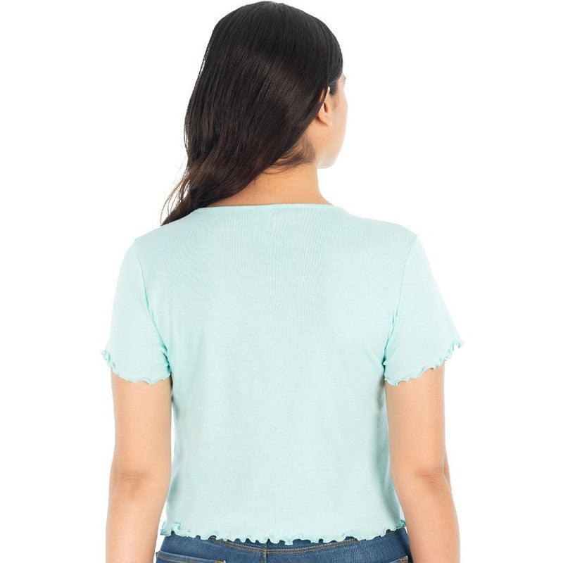 Playera Crop Top Para Mujer 877tn (lech)