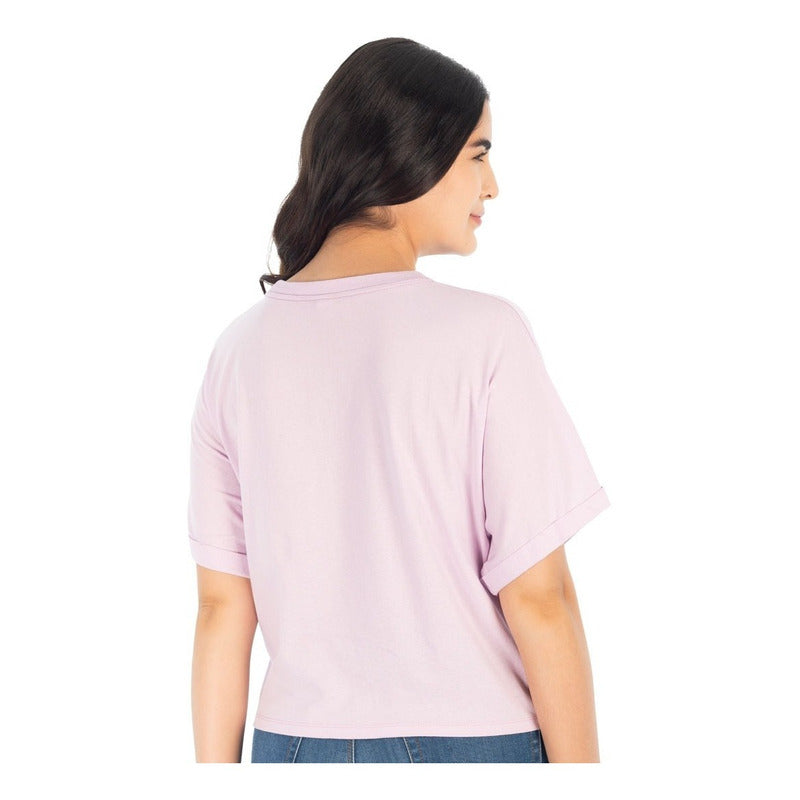 Playera Crop Top Oversize Para Mujer