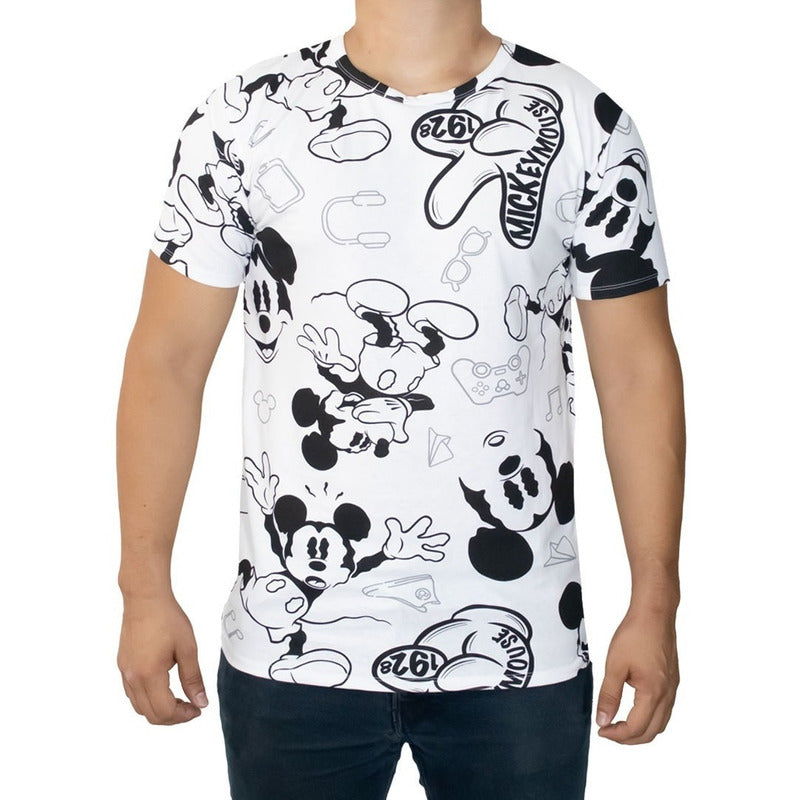 Playera Disney Cuello Redondo Mickey Para Hombre