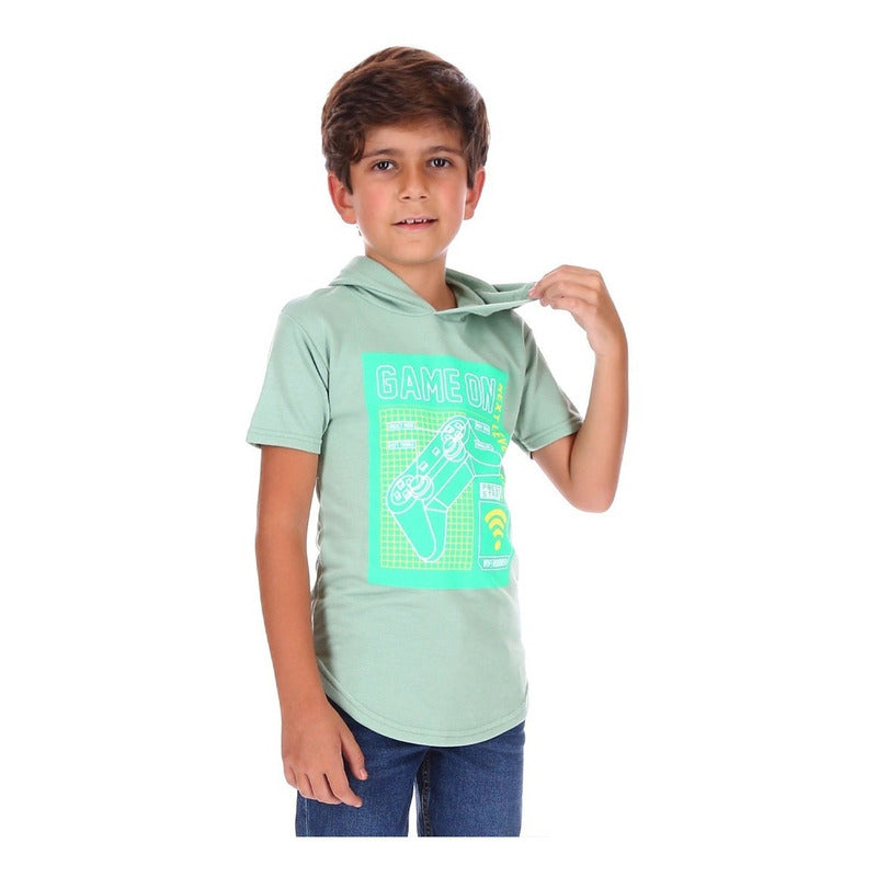 Playera Con Capucha Para Niño