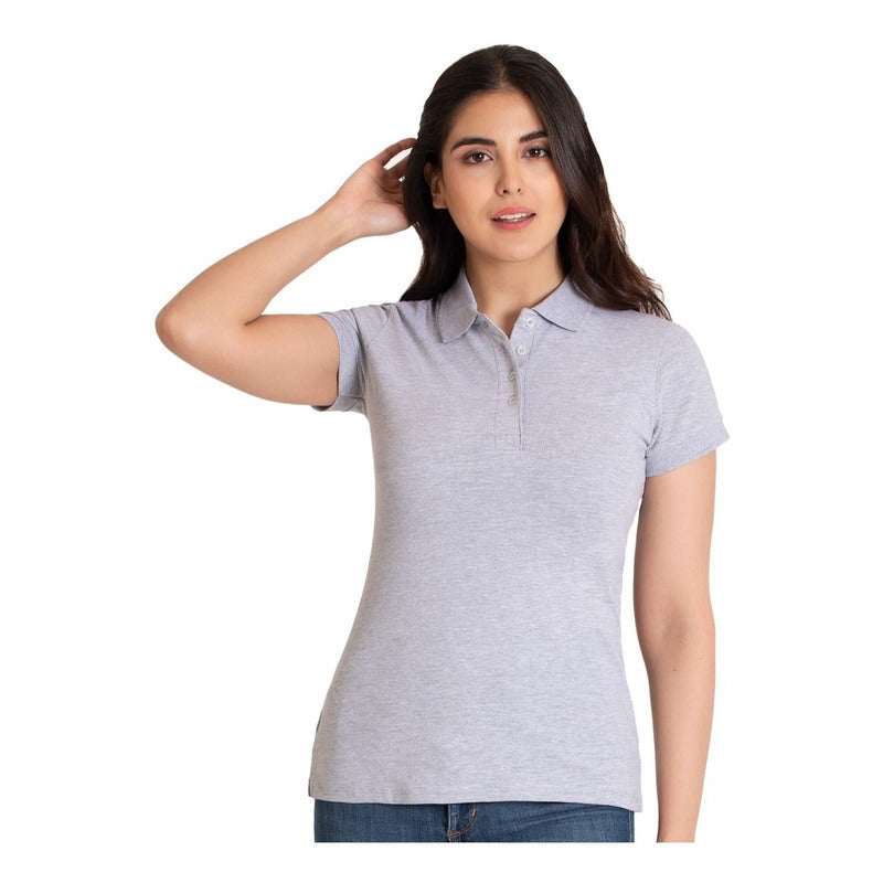 Playera Lisa Basica Cuello Polo Para Mujer