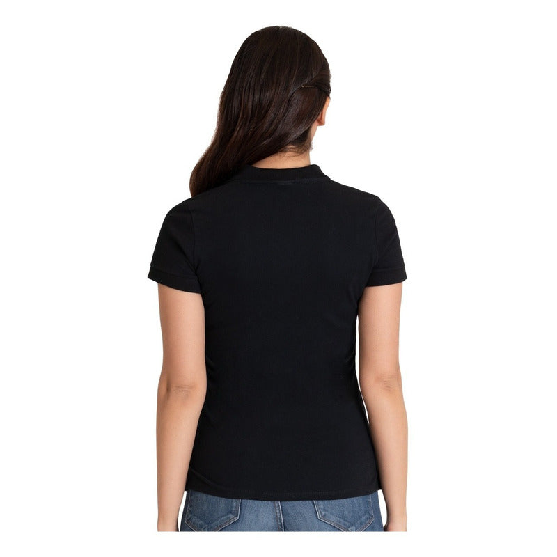 Playera Lisa Basica Cuello Polo Para Mujer