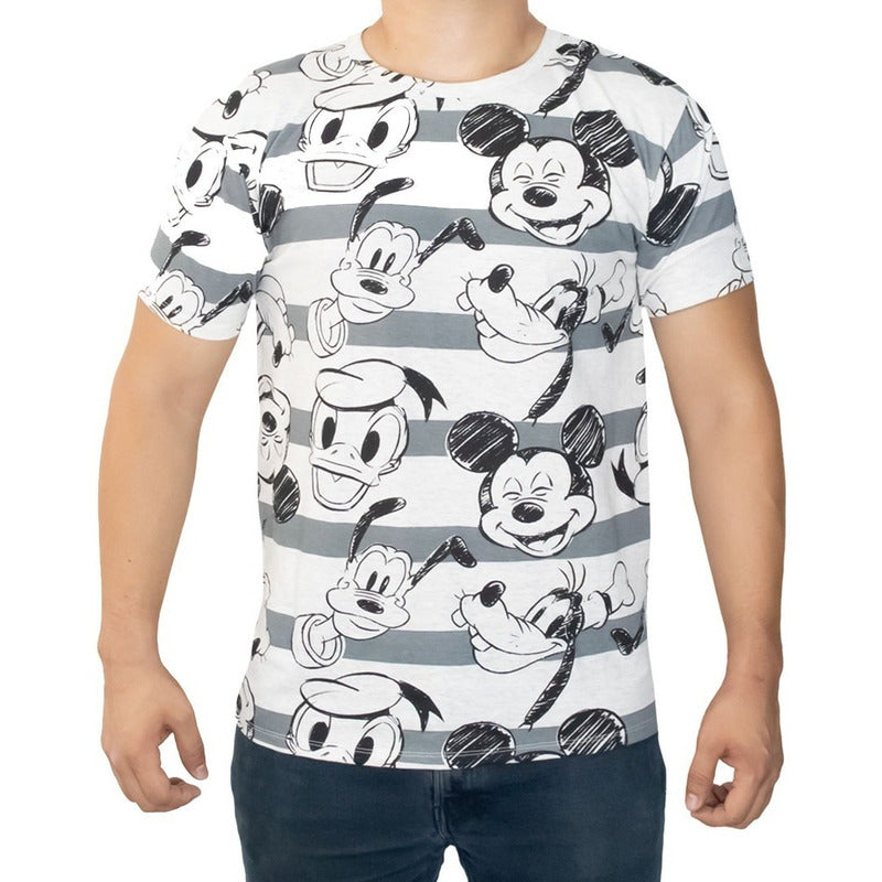 Playera Disney Cuello Redondo Mickey Para Hombre