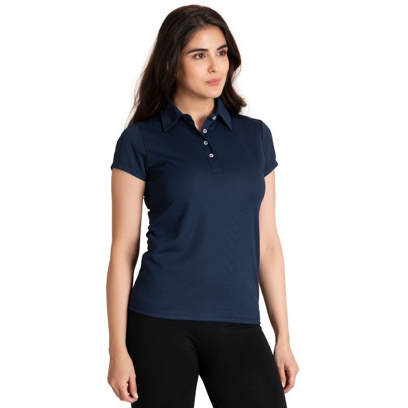 Playera Lisa Basica Cuello Polo Para Mujer