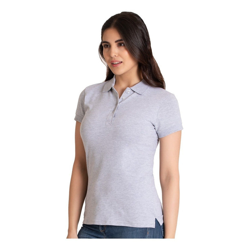 Playera Lisa Basica Cuello Polo Para Mujer