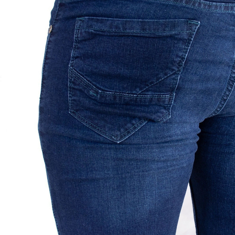 Jeans Mezclilla Liso Para Hombre