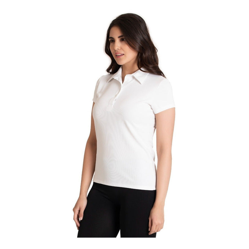 Playera Lisa Basica Cuello Polo Para Mujer