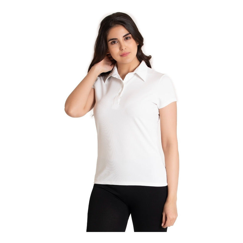 Playera Lisa Basica Cuello Polo Para Mujer