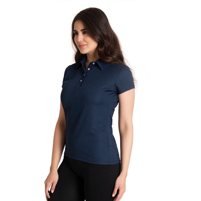 Playera Lisa Basica Cuello Polo Para Mujer