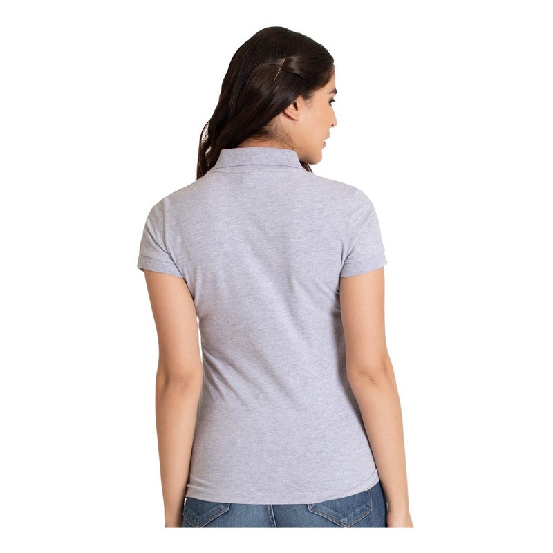 Playera Lisa Basica Cuello Polo Para Mujer