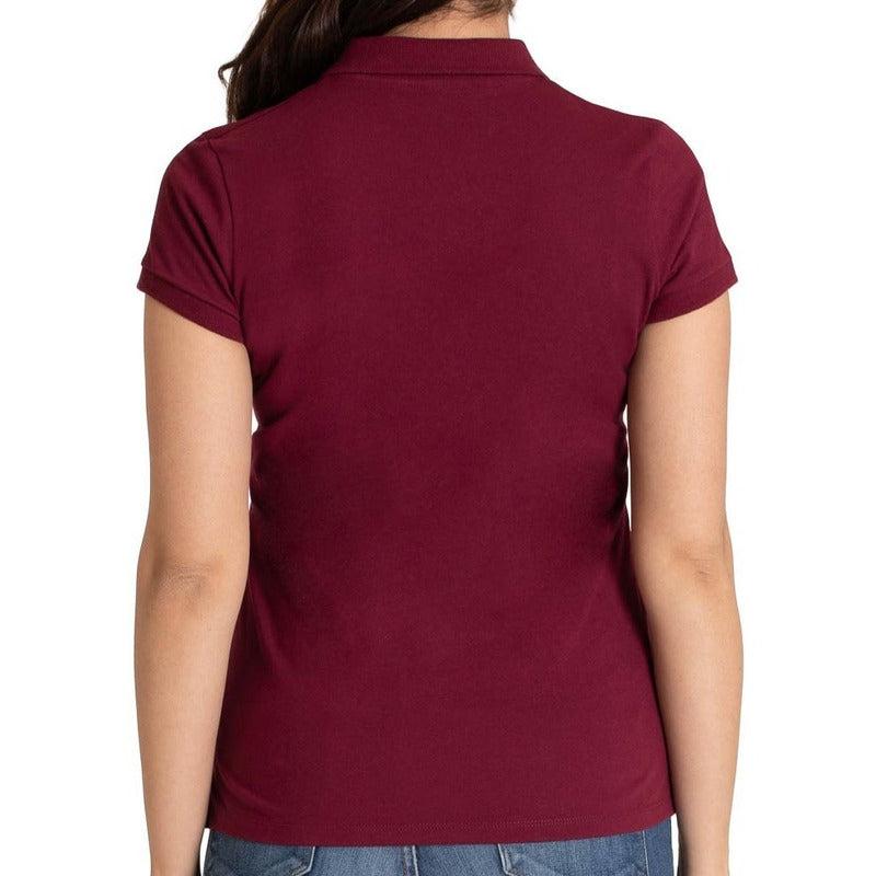 Playera Lisa Basica Cuello Polo Para Mujer