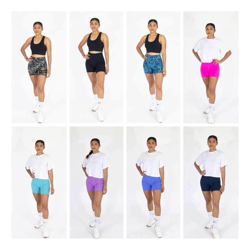 Pack 6 Short Deportivo Para Mujer