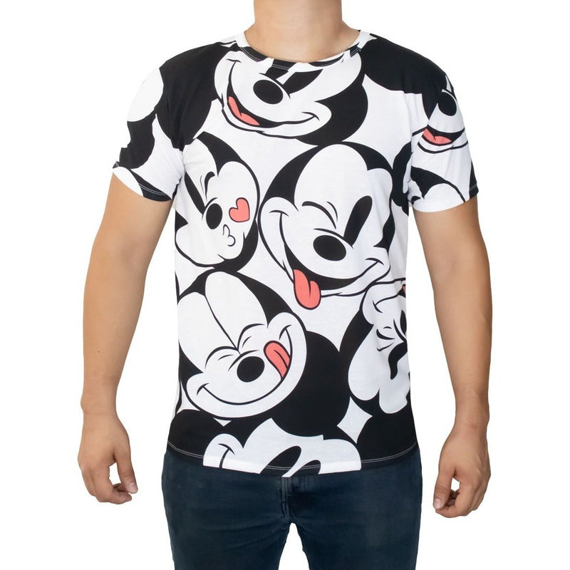 Playera Disney Cuello Redondo Mickey Para Hombre