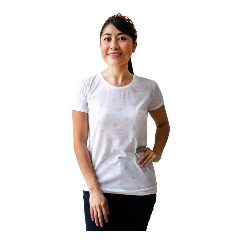 Playera Moda Mujer Estampado Continuo Fashion Casual