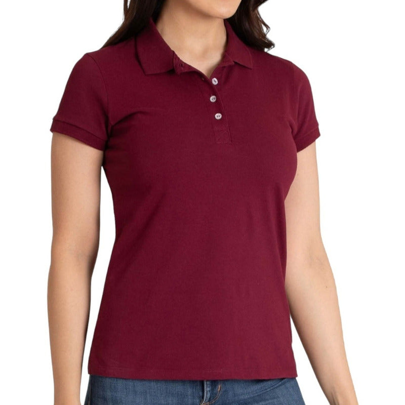 Paquete De 6 Playeras Básicas Cuello Polo Para Mujer