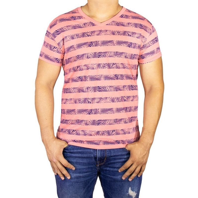 Playera Action Estampado Continuo Para Hombre