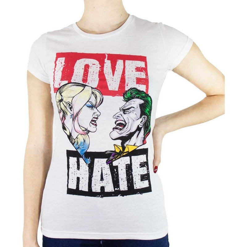 Playera Para Mujer Joker Love Hate Batman