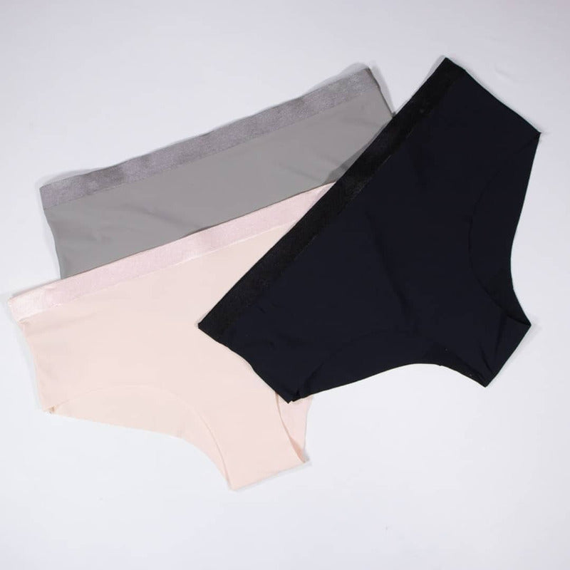 Pantaleta Cheekie Para Mujer Tripack Sin Costura 3pz Premium