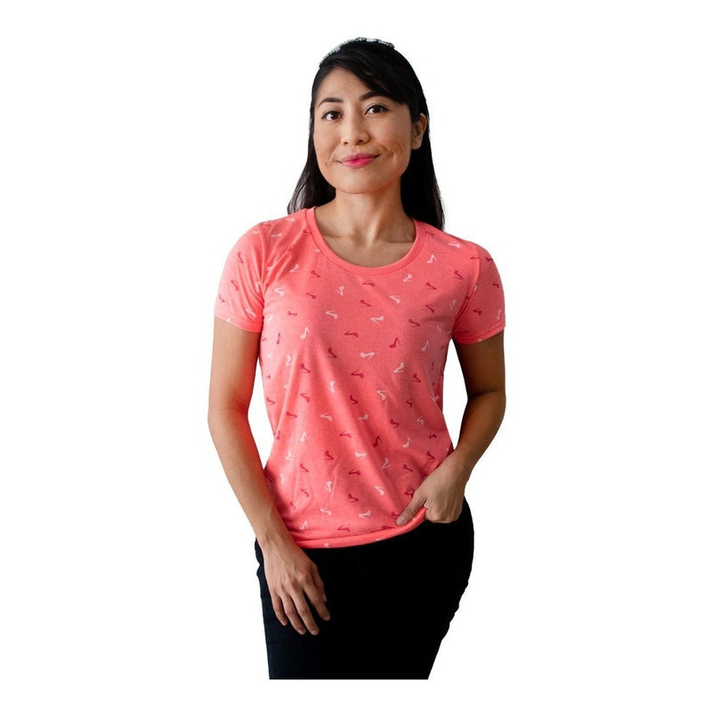 Playera Moda Mujer Estampado Continuo Fashion Casual