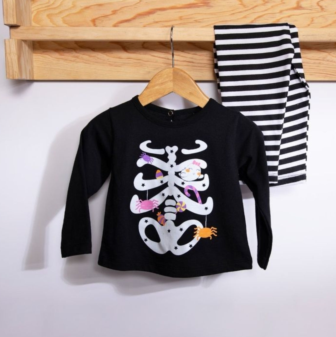 Conjunto Brilla Oscuridad Halloween Toddler Niña