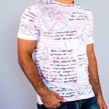 Playera Para Hombre Estampado Cuello Redondo