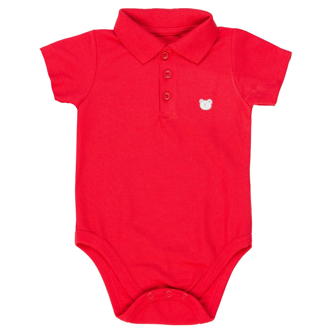 Body Para Bebe Polo Liso Mameluco