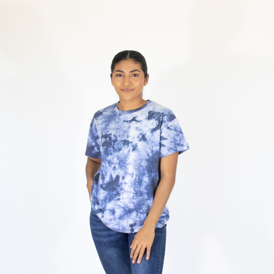 Blusa Azul Est Tie Dye Mujer