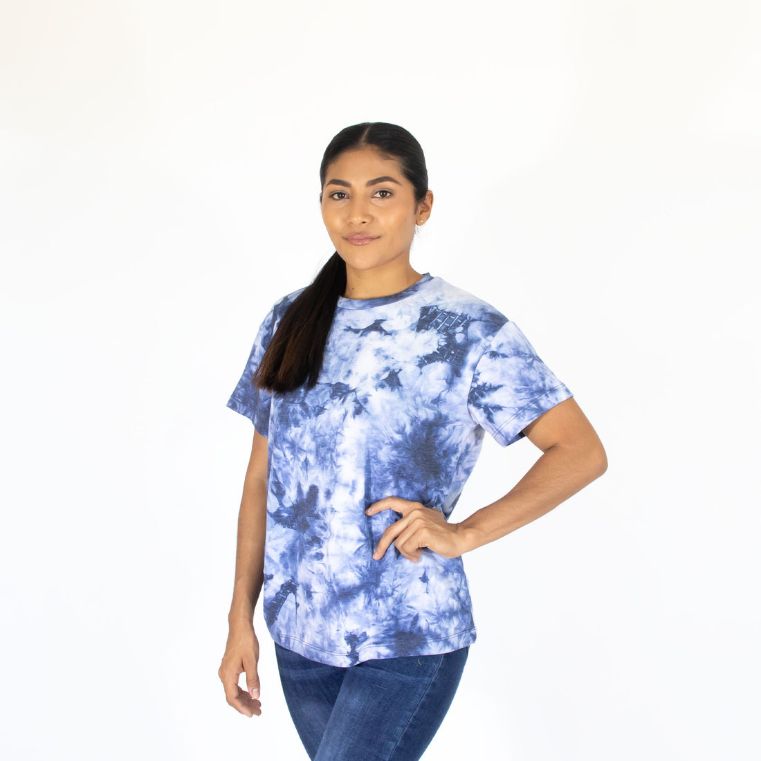 Blusa Azul Est Tie Dye Mujer