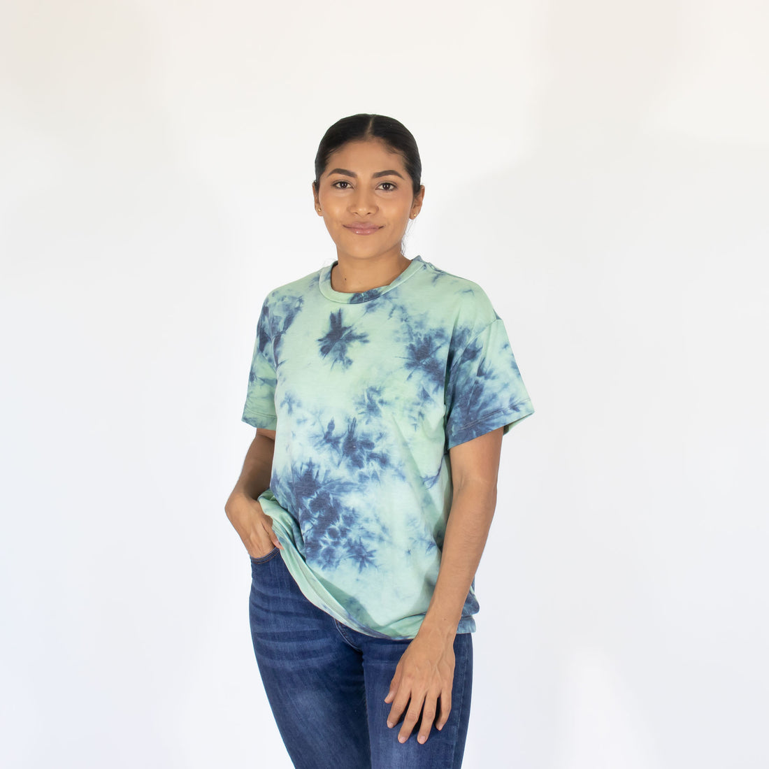 Blusa Verde Est Tie Dye Mujer