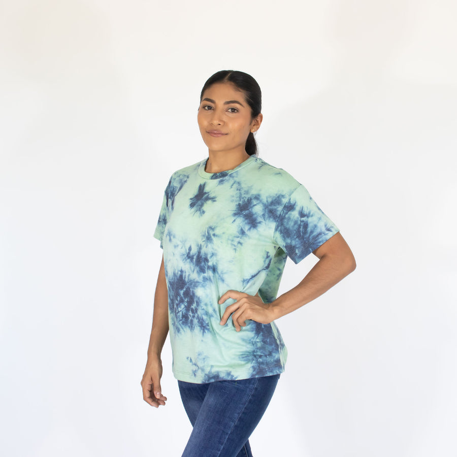 Blusa Verde Est Tie Dye Mujer