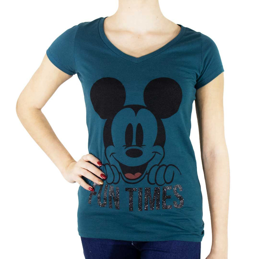 Playera Para Mujer Cuello Redondo Mickey Mouse