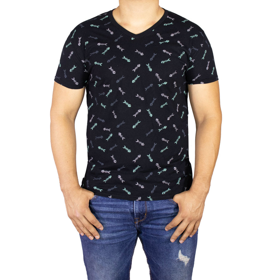 Playera Action Estampado Continuo Para Hombre