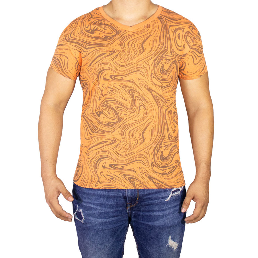 Playera Action Estampado Continuo Para Hombre