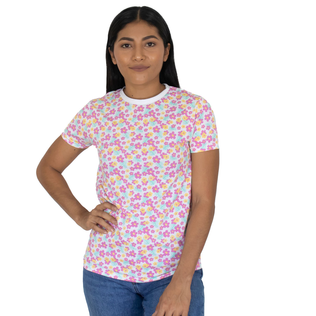 Playera Mujer Est Flores