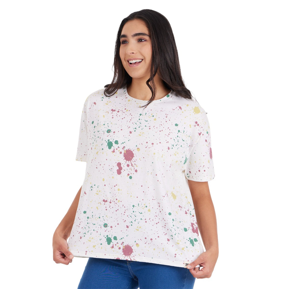 Playera Oversize Mujer Est Manchas