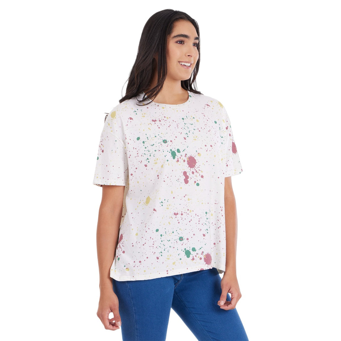 Playera Oversize Mujer Est Manchas