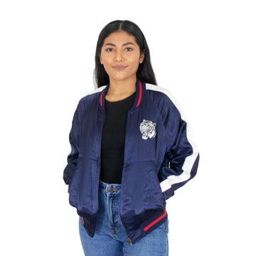 Chaqueta Bomber Doble Vista Bordado Tigre