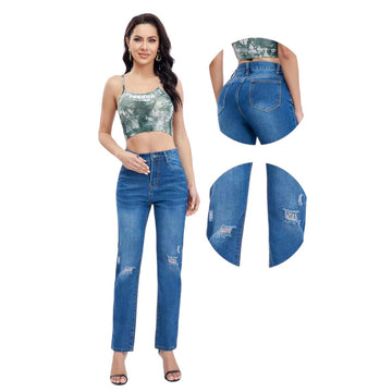 Jeans Destrucción Para Mujer