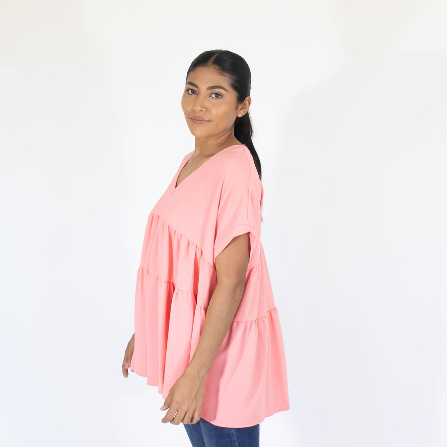 Blusa Rosa Est Olanes Mujer