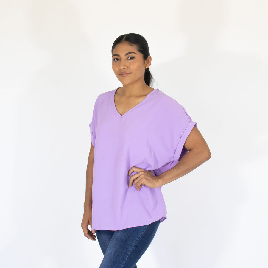 Blusa Lila Est Mariposa Mujer